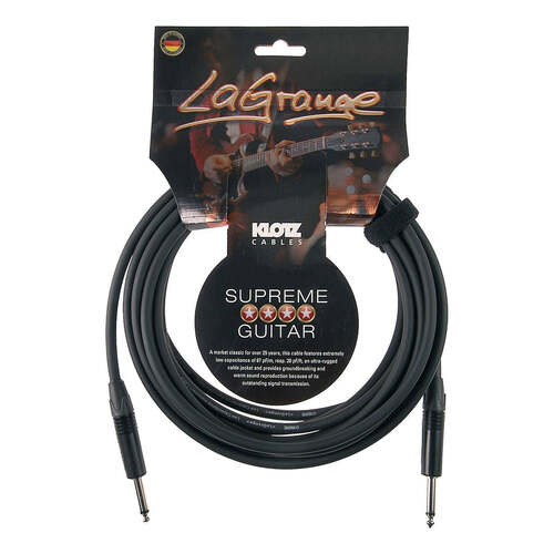 Klotz Guitar Cable 3M (10Ft) La Grange Instrument Cable Straight To Straight