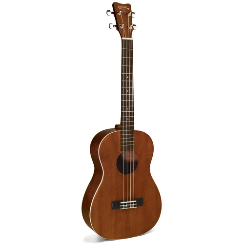 Kohala Akamai Series Baritone Ukulele - Natural Satin Finish, Eastern Mahogany, Rosewood Fingerboard, Geared Tuners, Aquila Strings