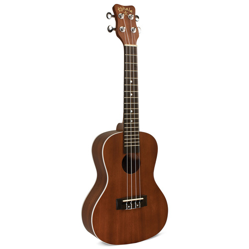 Kohala Akamai Series Concert Ukulele - Natural Satin Finish, Eastern Mahogany, Geared Tuners, Rosewood Fingerboard, Aquila Strings