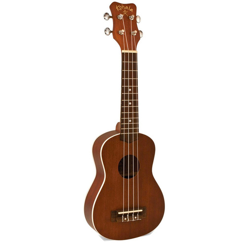 Kohala Akamai Series Soprano Ukulele - Natural Satin Finish, Eastern Mahogany, Geared Tuners, Rosewood Fingerboard, Aquila Strings