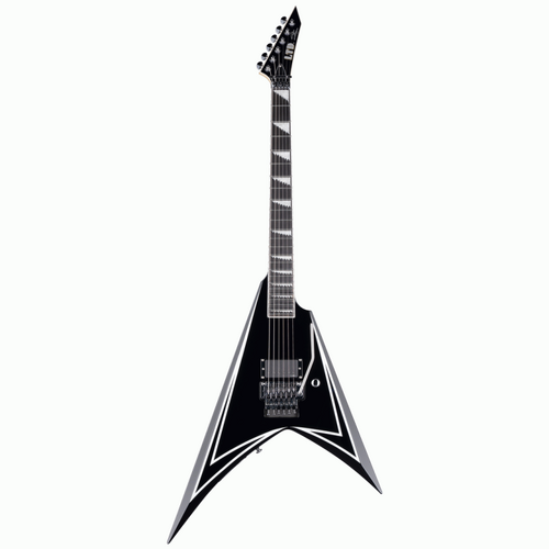 ESP LTD Alexi Laiho Sawtooth SE 20th Anniversary Electric Guitar, Black with White Pinstripes