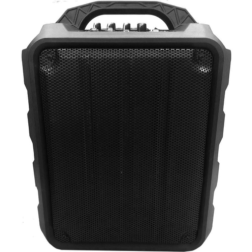Leem PR-6 Portable 25W 8" PA Speaker System with Bluetooth, USB, SD Input & Party Lights