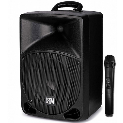 Leem PR-8 Portable 50W 8" PA Speaker System with Wireless Microphone and Bluetooth