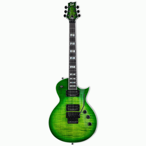 ESP LTD Alex Skolnick AS-1FR Electric Guitar Lime Burst Flamed Maple Top Floyd Rose