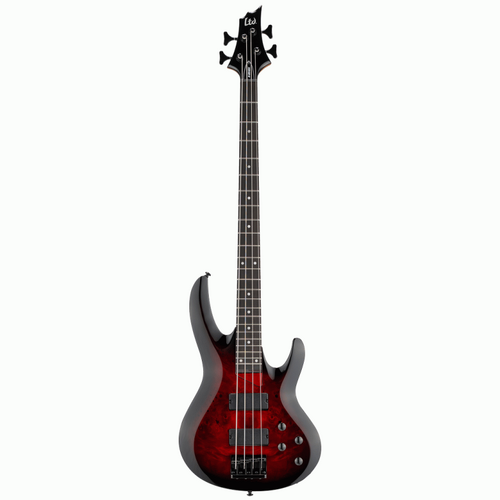 ESP LTD B-204DX Bass Guitar - Red Burst Finish