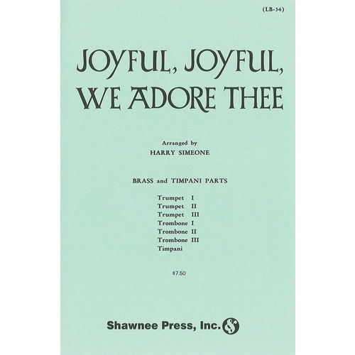 Joyful We Adore Thee Brass Timp Book