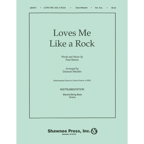 Loves Me Like A Rock Bass Drums Book