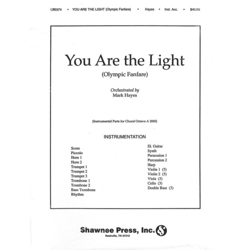 You Are The Light Olympic Fanfare Orchestration Book