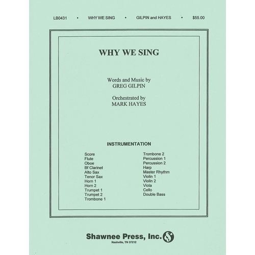 Why We Sing Instrumental Pack Orchestration Book