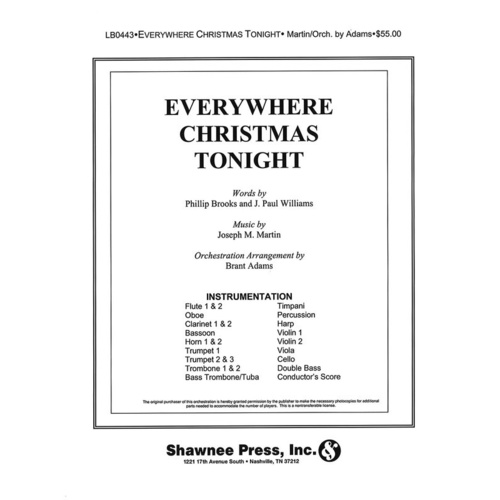 Everywhere Christmas Tonight Full Orchestra Book