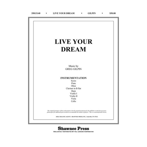 Live Your Dream Orchestration And Book