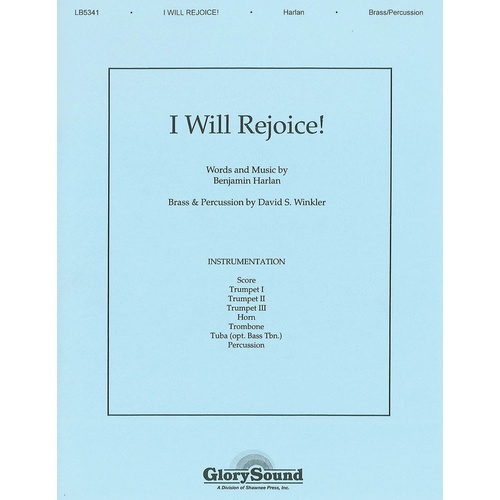 I Will Rejoice Brass Percussion Book