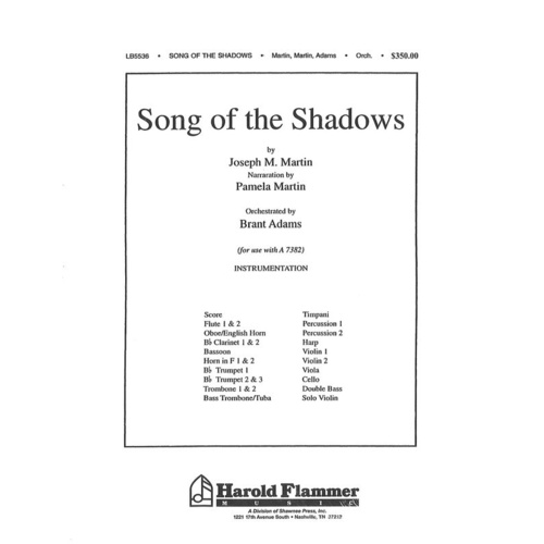 Song Of The Shadows Orchestration Joseph Martin Book