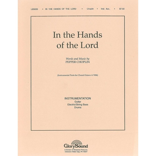 In The Hands Of Lord Guitar Bs Drums Book