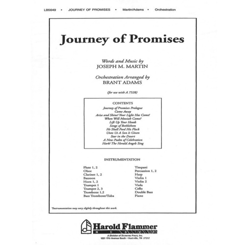 Journey Of Promises Orchestration Conductors Jos Book