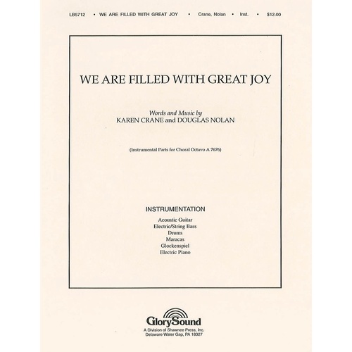 We Are Filled With Great Joy Guitar Bs Percussion Ep Book