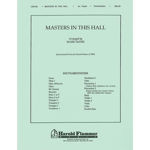 Masters In This Hall Orchestration Book