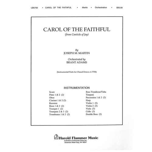 Carol Of The Faithful Orchestration Book