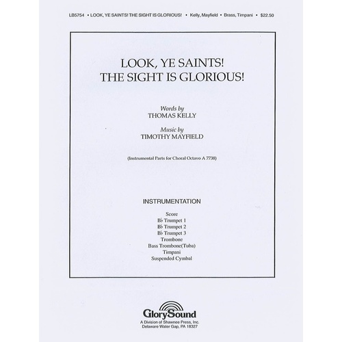 Look Ye Saints The Sight Is Glorious Brass Timp Book