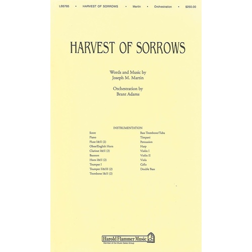 Harvest Of Sorrows Orch Book