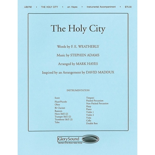 Holy City The Orchestra Book