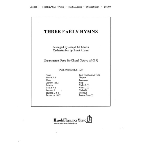 Three Early Hymns Orchestration Book