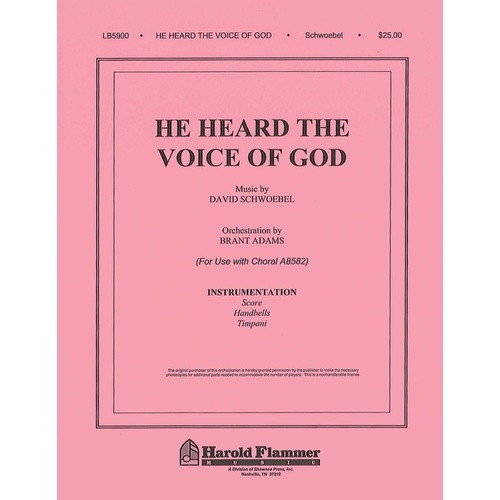 He Heard The Voice Of God Score And Instrument P Book