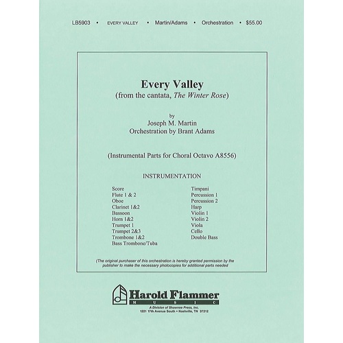Every Valley From The Winter Rose Orch Book