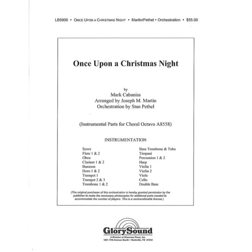 Once Upon A Christmas Night Orch Dir Instrument Book