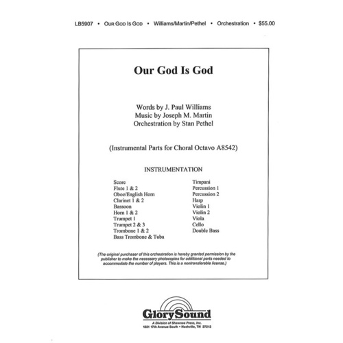 Our God Is Orchestration J. Paul Williams Joseph Book