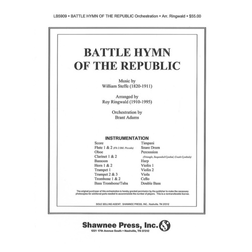 Battle Hymn Of The Republic Orchestra Book