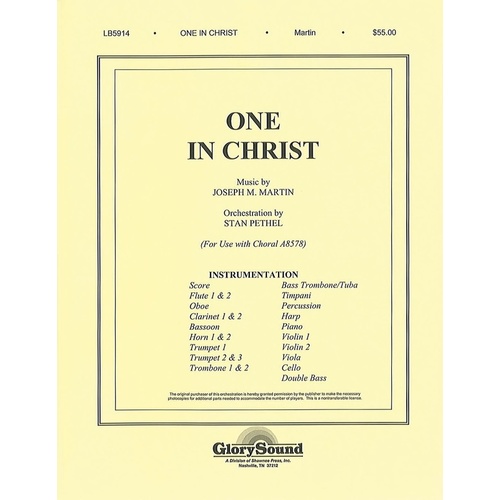 One In Christ Orchestration Book