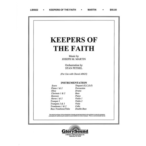 Keeprs Of The Faith Orch And Book