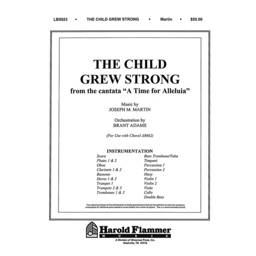 The Child Grew Strong Orchestra Book