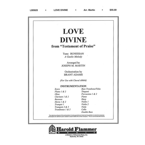 Love Divine From Testament Of Praise Orch Book