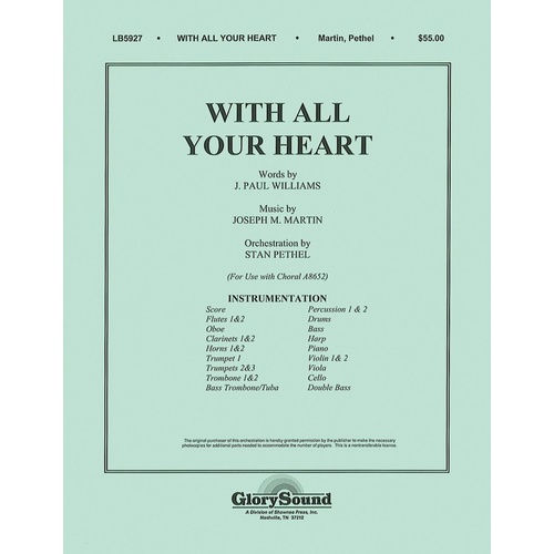 With All Your Heart Full Orchestration Book