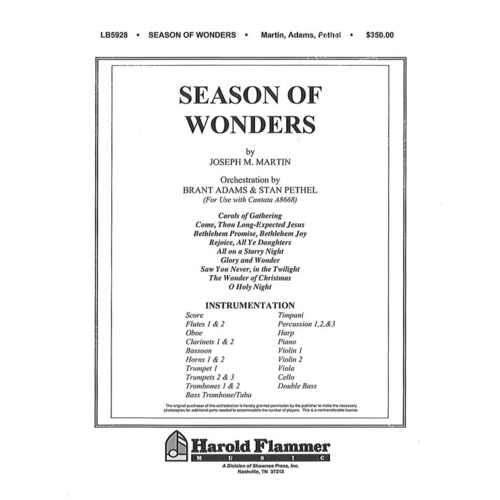 Season Of Wonders Orchestra Book
