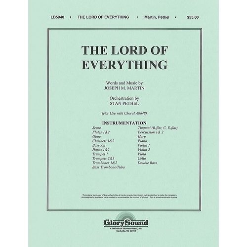 Lord Of Everything Full Orchestra Book