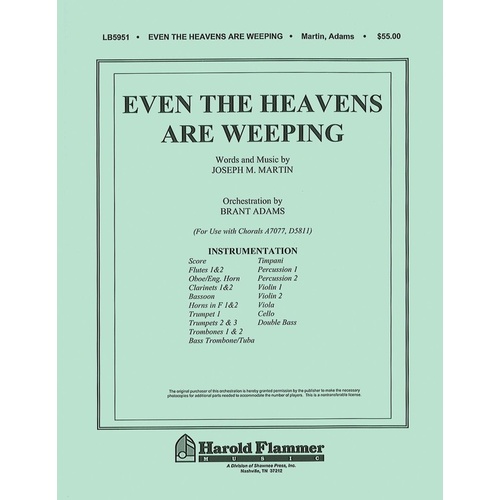 Even The Heavens Are Weeping Full Orchestration Book