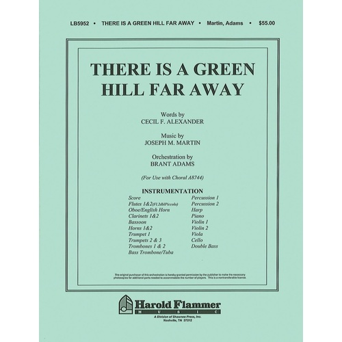 There Is A Green Hill Far Away Orchestration Jos Book