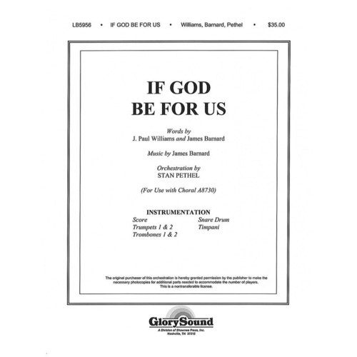 If God Be For Us Brass Score Parts Book