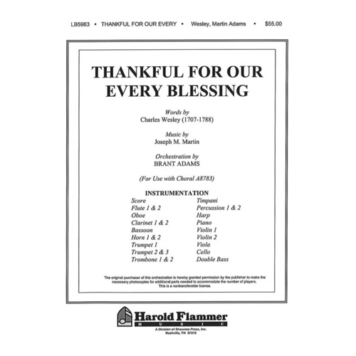 Thankful For Our Every Blessing From Test Of Pra Book