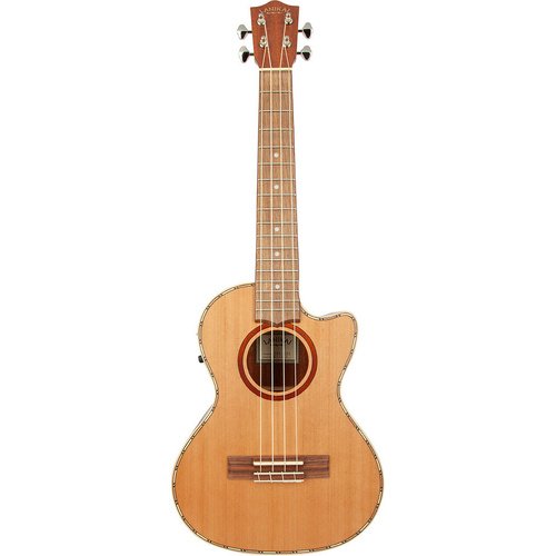 Lanikai Cedar Series Tenor Acoustic/Electric Ukulele with Gig Bag - Natural Satin Finish