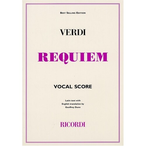 Verdi - Requiem Vocal Score Book