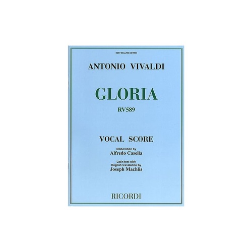 Vivaldi - Gloria Rv 589 Vocal Score Book