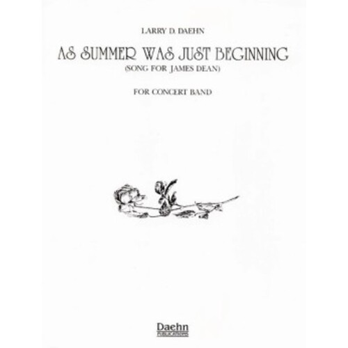 As Summer Was Just Beginning Concert Band 3 Score/Parts Book