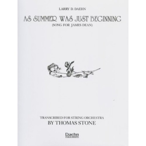 As Summer Was Just Beginning So3 Score/Parts Book