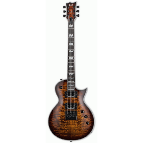 LTD EC-1000 EverTune Quilted Maple Dark Brown Sunburst Electric Guitar