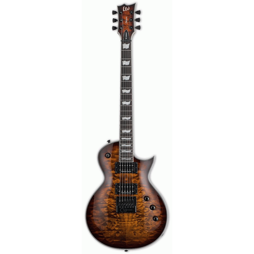 LTD EC-1000 EverTune QM Dark Brown Sunburst Guitar