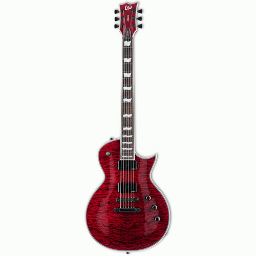 LTD EC-1000QM STBC Deluxe Guitar with Quilted Maple Top, Active EMG Pickups, and Mahogany Body